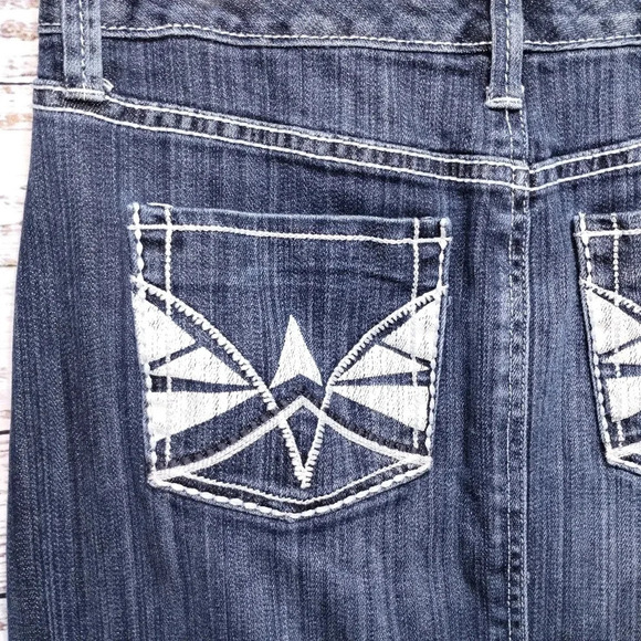 Maurices Maxi Denim Skirt Dark Blue Wash size 3/4 Vintage Y2K - Picture 5 of 6